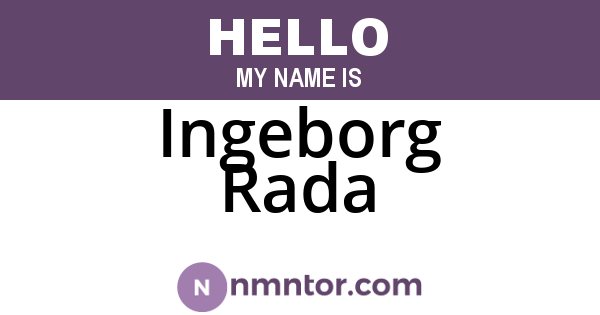 Ingeborg Rada