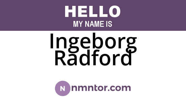 Ingeborg Radford