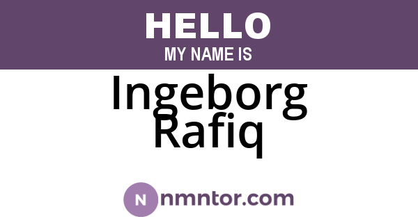 Ingeborg Rafiq
