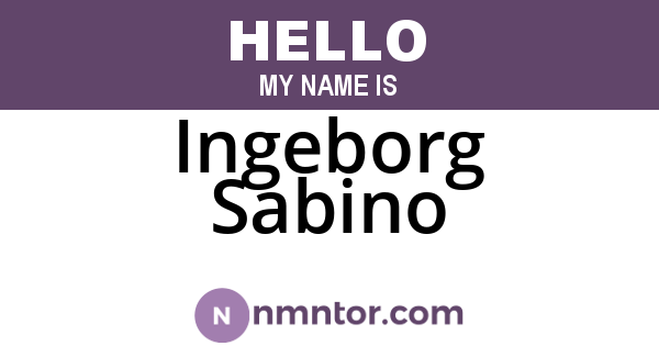 Ingeborg Sabino