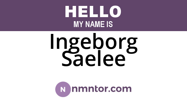 Ingeborg Saelee