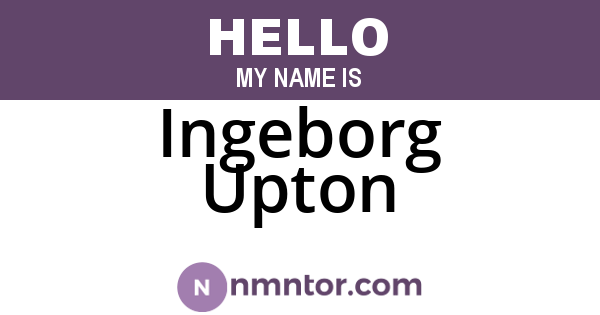 Ingeborg Upton