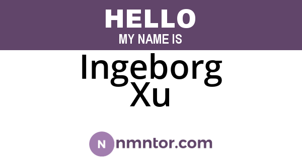 Ingeborg Xu