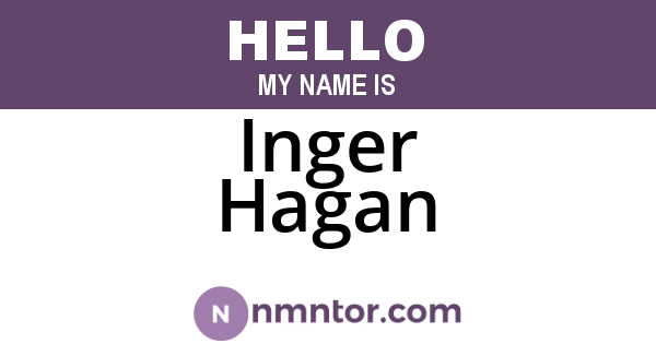 Inger Hagan