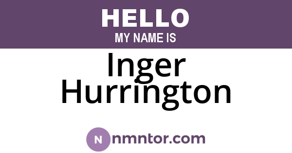 Inger Hurrington