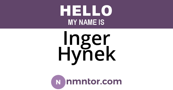 Inger Hynek