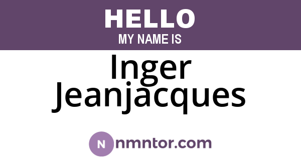 Inger Jeanjacques