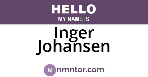 Inger Johansen