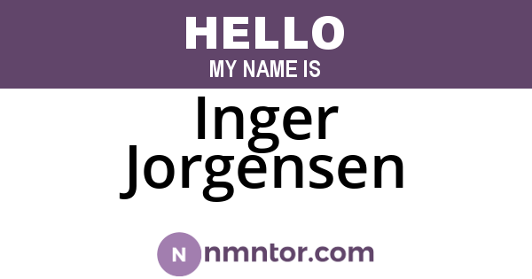 Inger Jorgensen