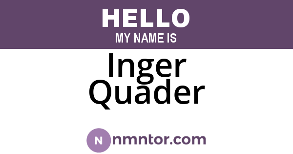 Inger Quader