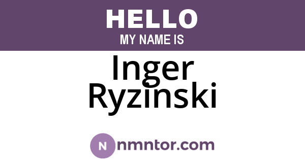 Inger Ryzinski