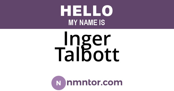 Inger Talbott
