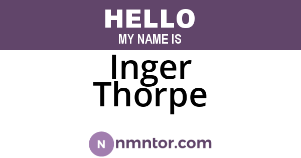 Inger Thorpe