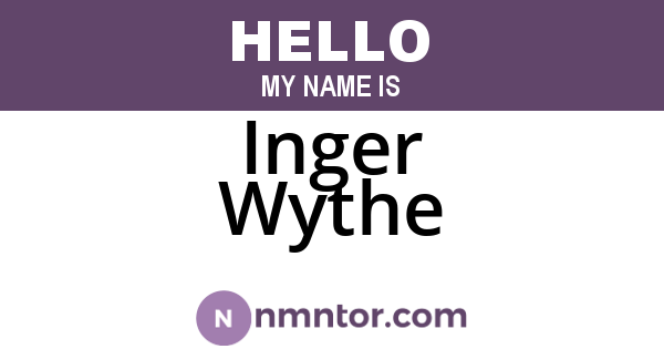 Inger Wythe