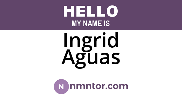 Ingrid Aguas