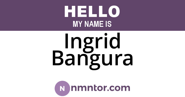 Ingrid Bangura