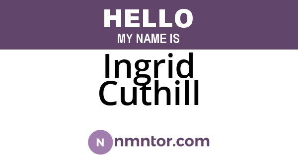 Ingrid Cuthill