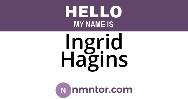 Ingrid Hagins