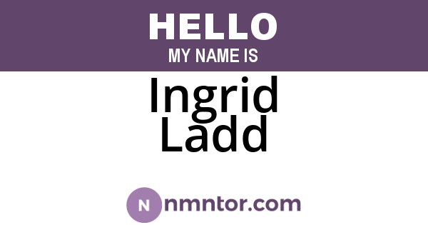 Ingrid Ladd