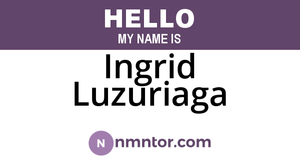Ingrid Luzuriaga