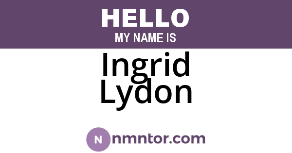 Ingrid Lydon