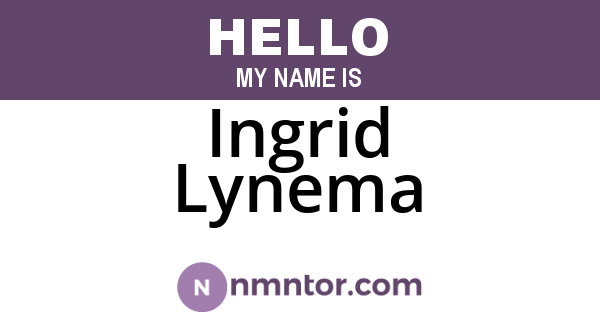 Ingrid Lynema