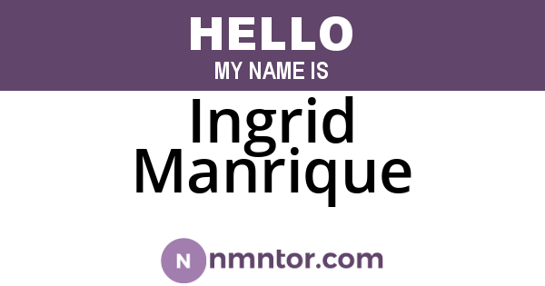 Ingrid Manrique
