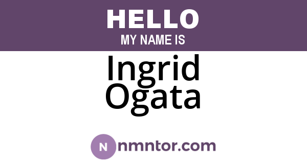 Ingrid Ogata