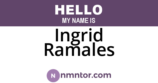 Ingrid Ramales