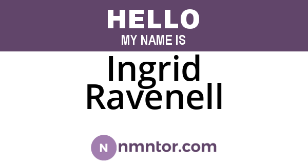 Ingrid Ravenell