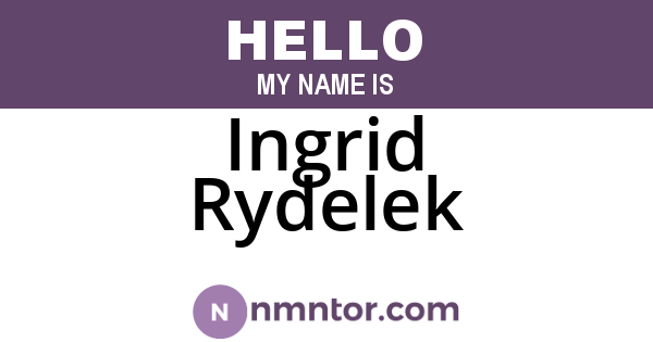 Ingrid Rydelek