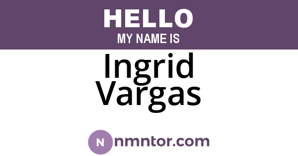 Ingrid Vargas