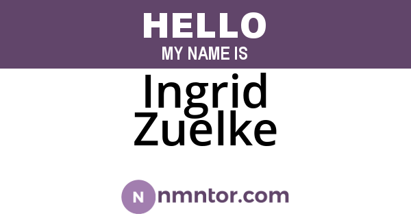 Ingrid Zuelke