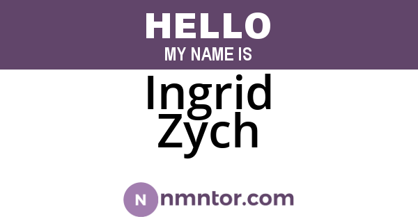 Ingrid Zych
