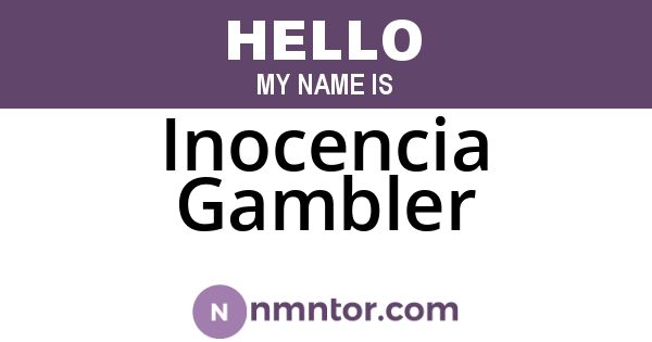 Inocencia Gambler