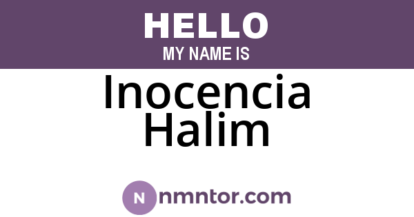 Inocencia Halim