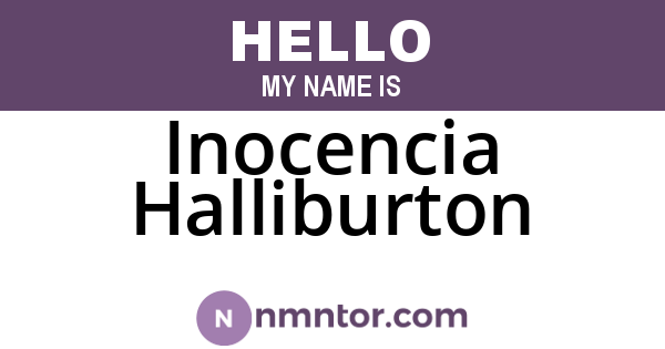 Inocencia Halliburton