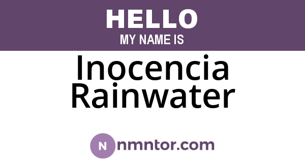 Inocencia Rainwater