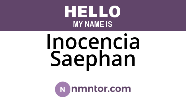 Inocencia Saephan