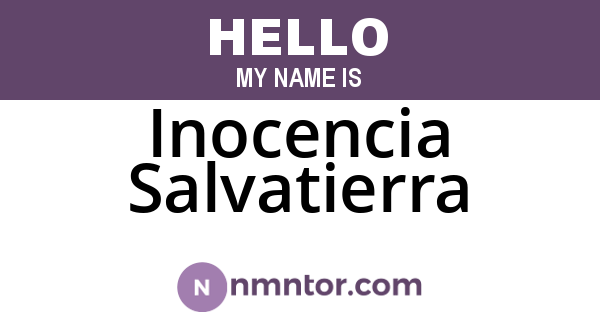 Inocencia Salvatierra
