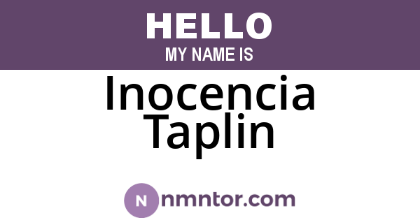 Inocencia Taplin