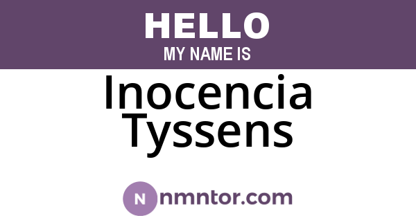 Inocencia Tyssens