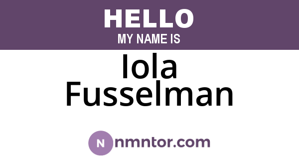 Iola Fusselman