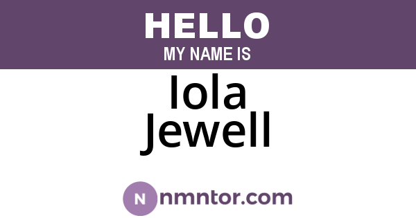 Iola Jewell