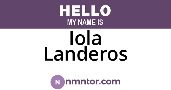 Iola Landeros