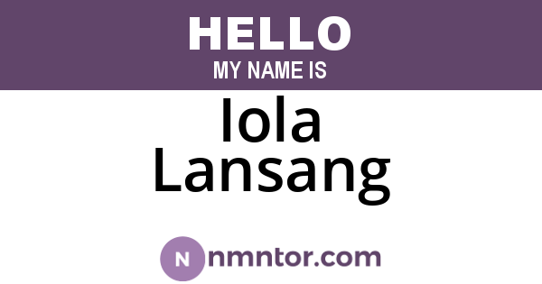 Iola Lansang