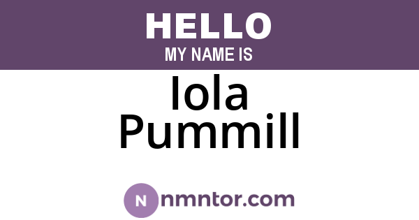 Iola Pummill