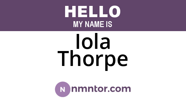 Iola Thorpe
