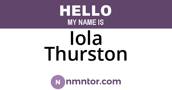Iola Thurston