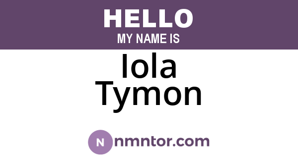 Iola Tymon